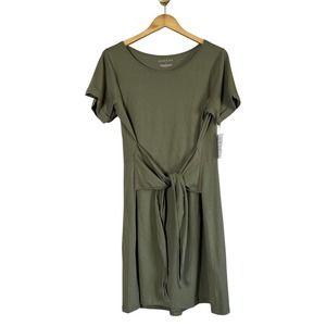 EDEN & IVY Women's Casual Midi Dress with Belt Green L